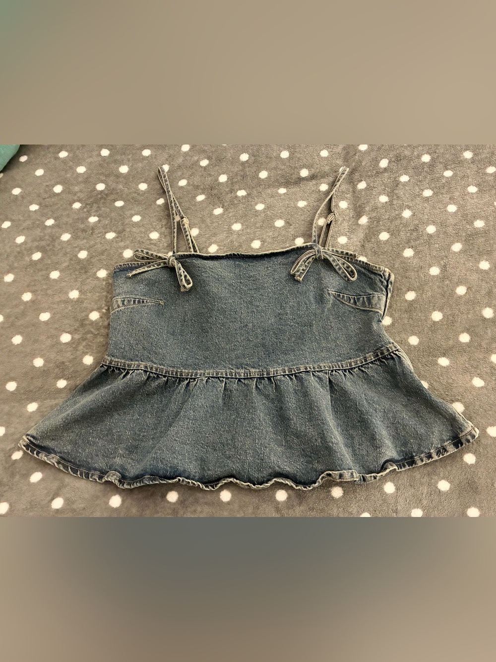 Wild Fable Denim Peplum Skirted Bottoms - Blue